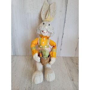 Rabbit paper vintage farmer carrot Easter spring home decor unique